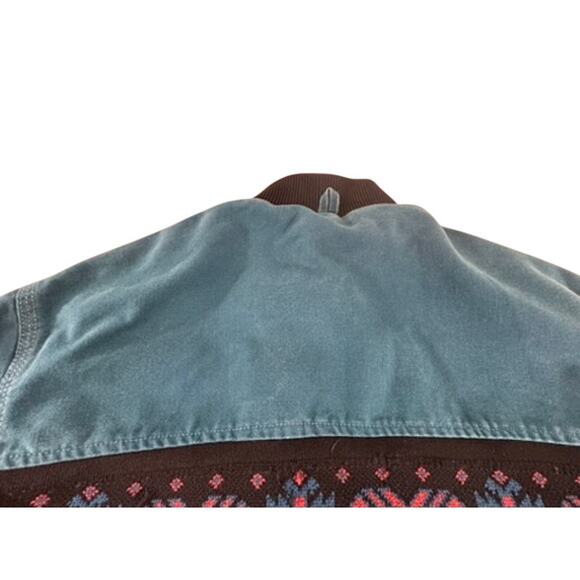 "CARHARTT" Vintage Thermal Lined Firm Duck JRO 455 Teal Blue AZTEC Jacket SZ L - Picture 15 of 16